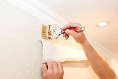 Pose de papier peint à Teyssieu — revêtements muraux et toiles de verre